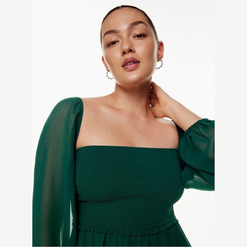 Aritizia Wilfred Tempest Mini Dress - Aventurine Green (NWT, Size L) - Picture 4 of 12